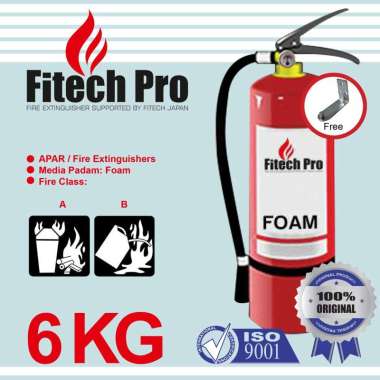 Alat Pemadam Api Ringan Merk FITECH-PRO UKURAN 6KG APAR 6KG ISI FOAM AKTIF SUPER