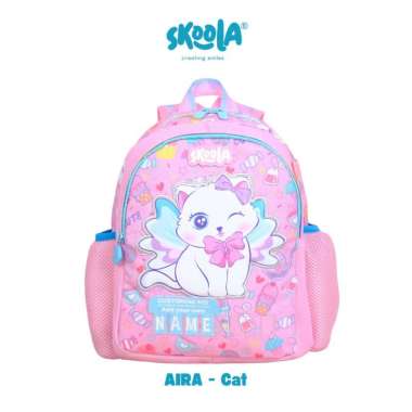 Skoola Tas Sekolah Anak PAUD TK Perempuan Ransel Lucu Cat Bunny - Aira AIRA CAT