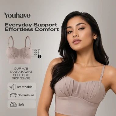 YouHave ( You’ve ) BH Bra Seamless Sport Bra Seamless Bra Wanita Bra Tanpa Kawat Busa Tipis Tanpa Jahitan Kemben 100235