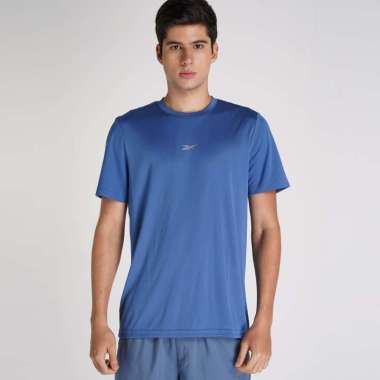 Reebok Men Training T-Shirt Barra Baju Fitness Pria [REEMPT252TB] XL Twilight Blue