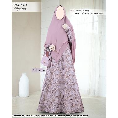 Atelier Angelina Hasa Dress Lattice Cavo Flo L Ash Plum