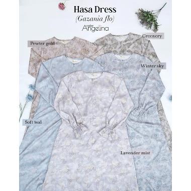 Atelier Angelina Hasa Dress Gazania Flo S Greenery