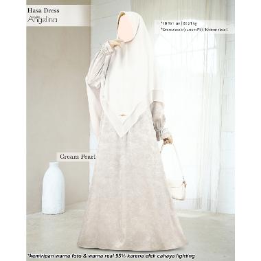 Atelier Angelina Hasa Dress Haze Valley L Cream Pearl