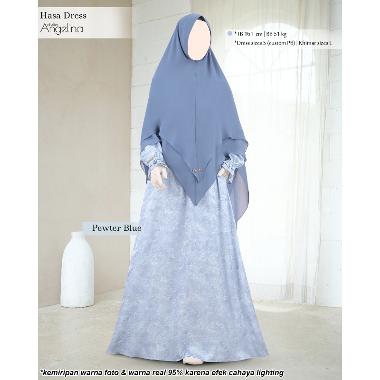 Atelier Angelina Hasa Dress Haze Valley L Pewter Blue