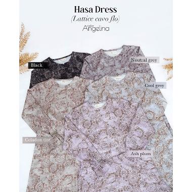 Atelier Angelina Hasa Dress Kids Lattice Cavo Flo 2-4Y Cool Grey