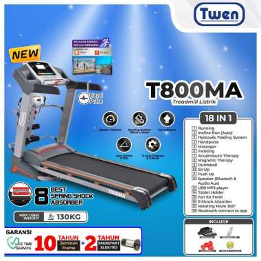 Twen T-800 Treadmill Elektrik Multifungsi - Alat Fitness Rumah