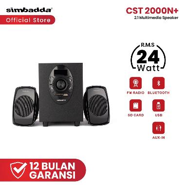 Simbadda CST 2000N+ Subwoofer Bass Music Player Bluetooth Speaker - Hitam CST 2000N+