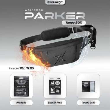 EVERNEXT - TAS SELEMPANG PRIA ANTI AIR WAIST BAG PARKER ANTI BARA TAS PINGGANG PRIA WATERPROOF DISTR