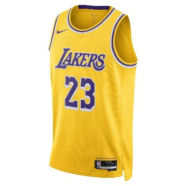 NIKE Men Basketball Los Angeles Lakers Icon Edition 2022/23 Dri-FIT NBA Swingman Jersey Basket Pria 