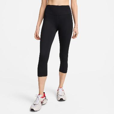 NIKE Women Training One High-Waisted Crop Leggings Celana Fitness Wanita [FN3237-010] A/L Black