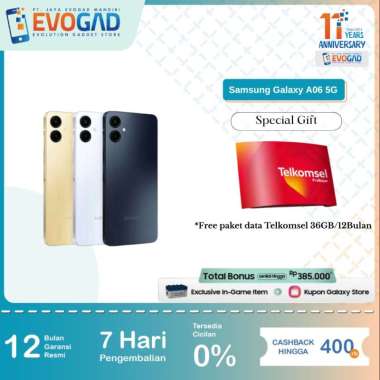 Samsung A06 5G 6/128GB, Dimensity 6300 6.7 inches 5000 mAh 25W | Garansi Resmi Samsung +Adapter Grey