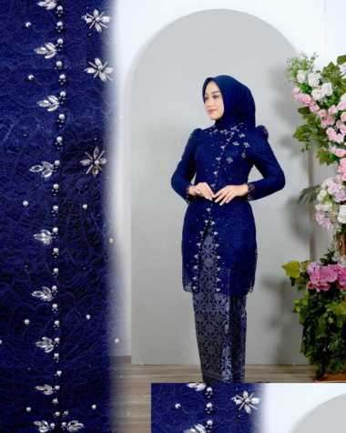Set kebaya LUNA Tunik baju brokat pesta modern atasan baju brukat kondangan modis cantik navi