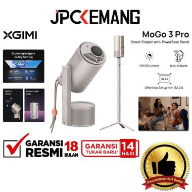 JPC KEMANG XGIMI MOGO 3 Pro with PowerBase Stand 450 ISO Lumens Portable Smart Projector with Google