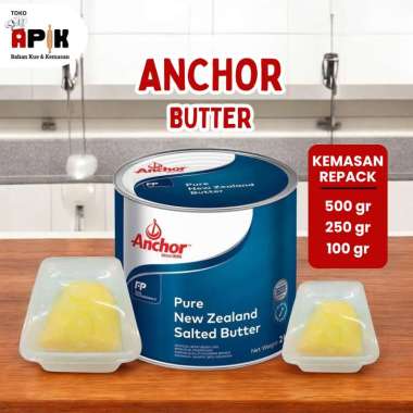 ANCHOR BUTTER REPACK 100 GRAM / 250 GRAM / 500 GRAM / ANCHOR BUTTER PURE NEW ZEALAND MENTEGA 100 gr