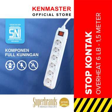 Kenmaster Stop Kontak F6 Overheat SNI / Stopkontak / Colokan Listrik / Colokan Kabel