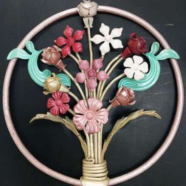 Panel Pagar Dekoratif Ornamen Besi Tempa untuk pagar besi motif bunga