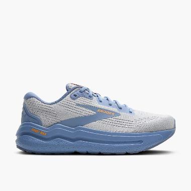 Brooks Men Running Shoes Ghost Max 2 Sepatu Lari Pria [1104311D119] 8.5 Oyster Mushroom/Blue/Orange