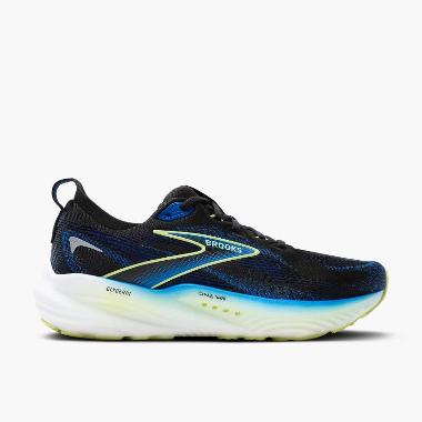 Brooks Men Running Shoes Glycerin 22 Sepatu Lari Pria [1104451D002] 9 Black/Cobalt/Neo Yellow