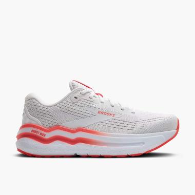 Brooks Women Running Shoes Ghost Max 2 Sepatu Lari Wanita [1204201B174] 7 White/Hot Coral