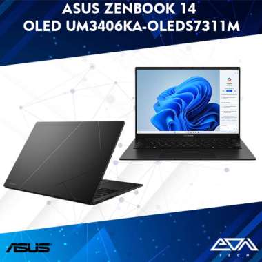Laptop ASUS Zenbook 14 OLED UM3406KA-OLEDS7311M Ryzen AI 7 350 32GB 1TB 14" 3K OLED W11 H+OHM 2024+M