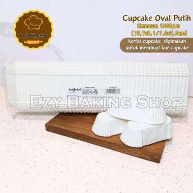 Cake Cases Oval (S) 1000pcs - Cup Kertas Tahan Minyak