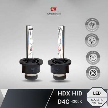 LAMPU MOBIL - HDX HID D4C BULB 4300K (MAJESTIC YELLOW) - SUPER BRIGHT Lampu Headlamp untuk Toyota Al