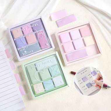 ONE-A117 Sticky Note Bentuk Eyeshadow Mini / Sticky Notes Macaron Pallate Edition / Memo Tempel Mini
