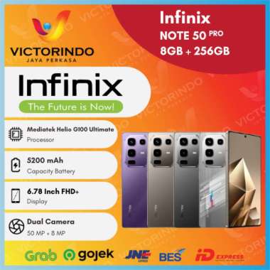 Infinix Note 50 Pro 4G Smartphone ( Ram 8GB + Rom 256GB ) Garansi Resmi Titanium Grey