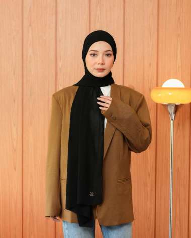 Heaven Lights Pashmina Instan - Black