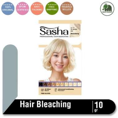 ֍SM֎ SASHA Hair Professional Colorant / Bleaching Box | Hair Professional Colorant 25gr Bleaching 10