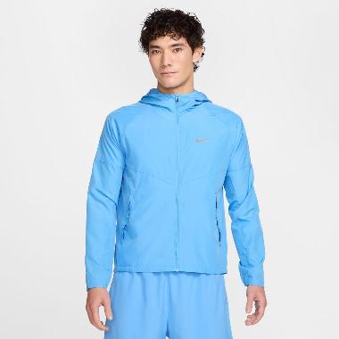 NIKE Men Running Repel Miler Jacket Pakaian Lari Pria [DD4747-412] A/M University Blue/Reflective Si