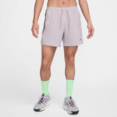 NIKE Men Running Dri-FIT Trail 6In Brief-Lined Short Celana Lari Pria [HJ3575-009] A/S College Grey/