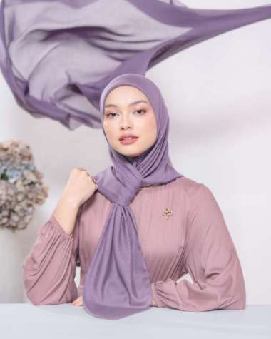 Heaven Lights Voal Plain Eggplant
