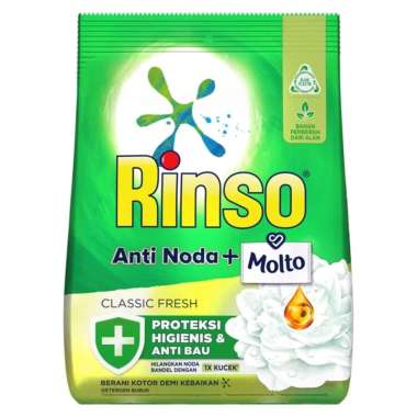 Rinso Molto Detergent Bubuk Anti Noda Classic Fresh 1.8kg rinso bubuk cuci baju pakingbublewrap