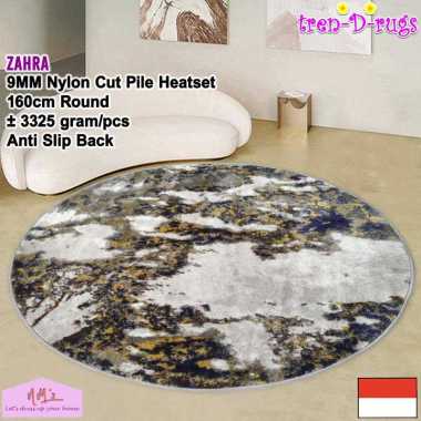 Tren-D-rugs karpet bioskop eropa estetik bulat bundar round diameter 160 cm tebal 9mm anti slip abst