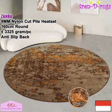 Tren-D-rugs karpet bioskop eropa estetik bulat bundar round diameter 160 cm tebal 9mm anti slip abst