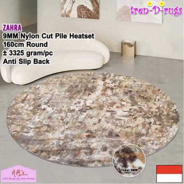 Tren-D-rugs karpet bioskop eropa estetik bulat bundar round diameter 160 cm tebal 9mm anti slip abst