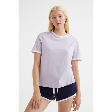 H&M Divided Eq 90S Tee Atasan Wanita - Purple [1086639009] S