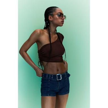 H&M Divided Nikki Tee Kaos Wanita - Brown [1092086001] S