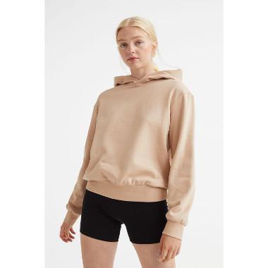 H&M Divided Parker Hood Hoodie Wanita - Beige [1087259003] S