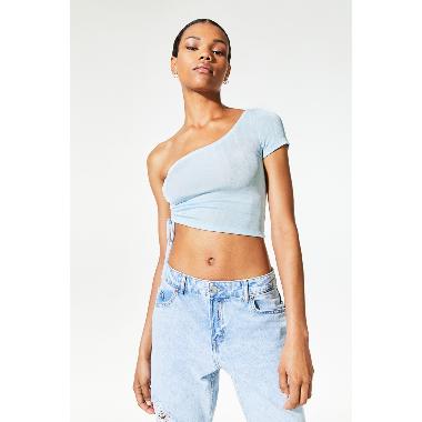 H&M Divided Nikki Tee Kaos Wanita - Blue [1092086002] S