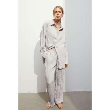 H&M Cris Seamless N-Slip (J) Baju Tidur Wanita - Grey [1084562002] XL