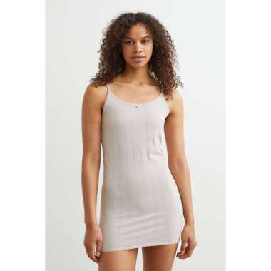 H&M Cris Seamless N-Slip (J) Baju Tidur Wanita - Grey [1084562002] XL