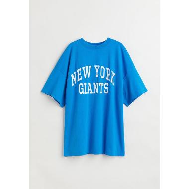 H&M Trish Tee Kaos Wanita - Blue [1002471022] M