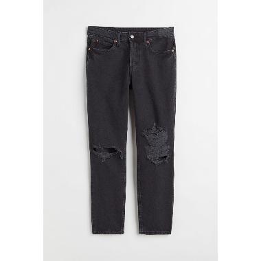 H&M Divided Boyfriend L.W Consc. Celana Wanita - Black [0906976032] 36