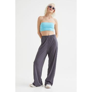 H&M Divided Eq Val Wideleg Celana Wanita - Grey [1065439004] XXS