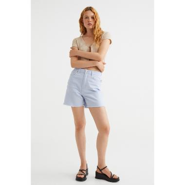 H&M Divided Eq Yollo Twill Shorts Celana Pendek Wanita - Blue [1109216003] 34