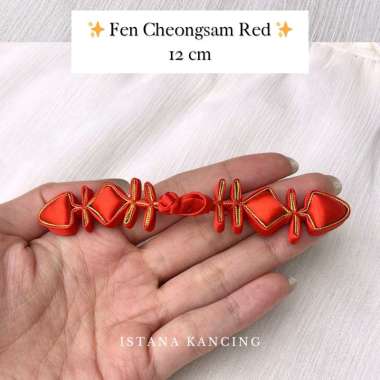 Kancing Cheongsam Satin Fen Cheongsam Kancing Sanghai Premium Cheongsam | Istana Kancing Red
