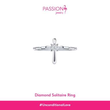 Passion Jewelry Cincin Berlian Wanita Salib - CWS0538
