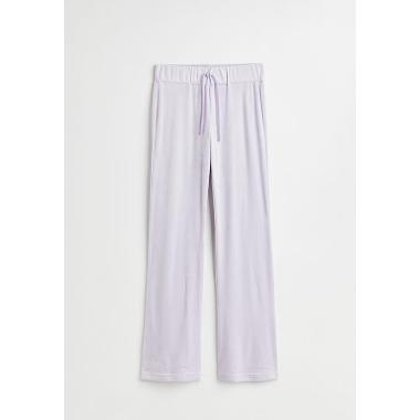H&M Divided Vivi Velour Trousers Celana Wanita - Purple [1114676003] XXS